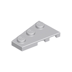 Light Bluish Gray Wedge, Plate 3 x 2 Left
