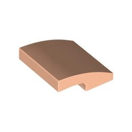 Light Nougat Slope, Curved 2 x 2 x 2/3