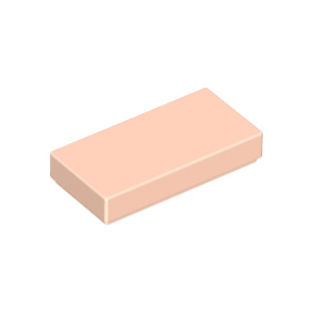 Light Nougat Tile 1 x 2