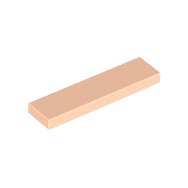 Light Nougat Tile 1 x 4