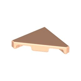 Light Nougat Tile, Modified 2 x 2 Triangular