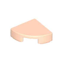 Light Nougat Tile, Round 1 x 1 Quarter