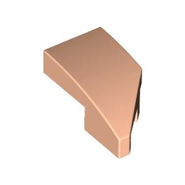 Light Nougat Wedge 2 x 1 x 2/3 Left