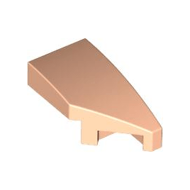 Light Nougat Wedge 2 x 1 x 2/3 Right