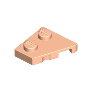 Light Nougat Wedge, Plate 2 x 2 Left