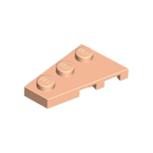 Light Nougat Wedge, Plate 3 x 2 Left