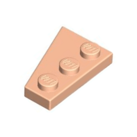 Light Nougat Wedge, Plate 3 x 2 Right