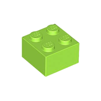 Lime Brick 2 x 2
