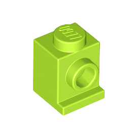 Lime Brick, Modified 1 x 1 with Headlight