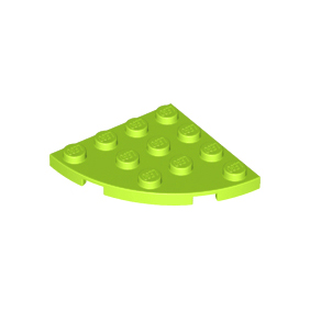 Lime Plate, Round Corner 4 x 4