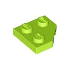 Lime Wedge, Plate 2 x 2 Cut Corner