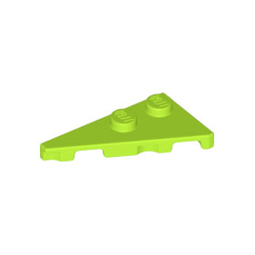 Lime Wedge, Plate 4 x 2 Left, Pointed