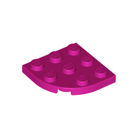 Magenta Plate, Round Corner 3 x 3