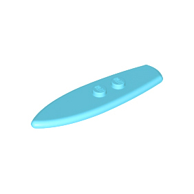 Medium Azure Minifigure, Utensil Surfboard Standard