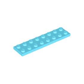 Medium Azure Plate 2 x 8