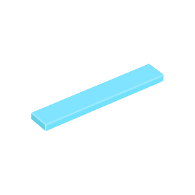 Medium Azure Tile 1 x 6