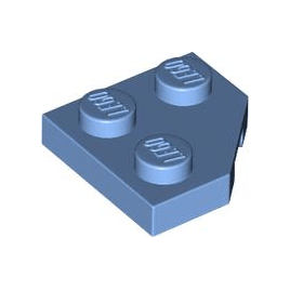 Medium Blue Wedge, Plate 2 x 2 Cut Corner