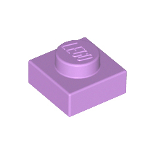 Medium Lavender Plate 1 x 1