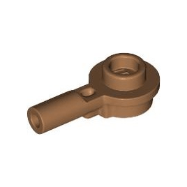 Medium Nougat Bar 1L with 1 x 1 Round Plate with Hollow Stud