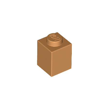 Medium Nougat Brick 1 x 1