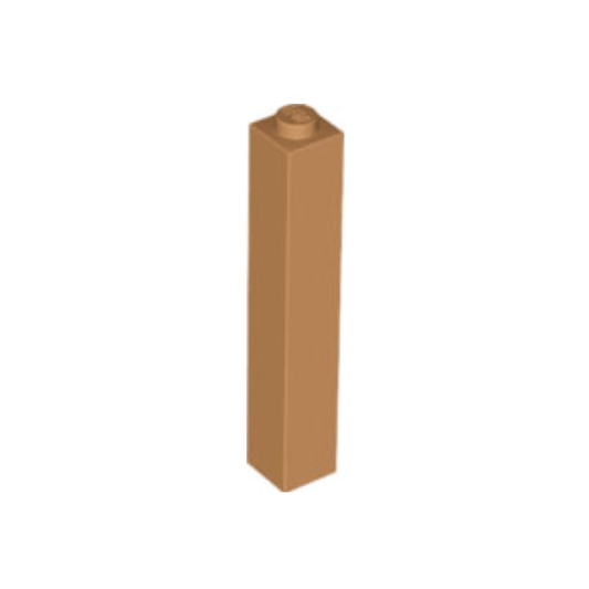 Medium Nougat Brick 1 x 1 x 5 - Solid Stud
