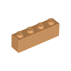 Medium Nougat Brick 1 x 4