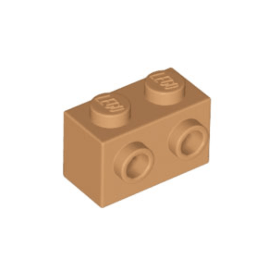Medium Nougat Brick, Modified 1 x 2 with Studs on 1 Side