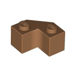 Medium Nougat Brick, Modified Facet 2 x 2