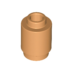 Medium Nougat Brick, Round 1 x 1