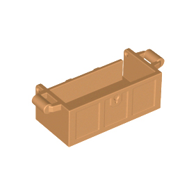 Medium Nougat Container, Treasure Chest Bottom with Slots in Back