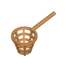 Medium Nougat Minifigure, Utensil Net - Small Meshed