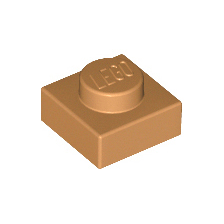 Medium Nougat Plate 1 x 1