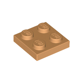 Medium Nougat Plate 2 x 2