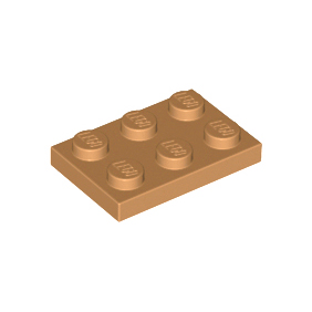 Medium Nougat Plate 2 x 3