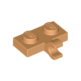 Medium Nougat Plate, Modified 1 x 2 with Clip on Side Horizontal Grip
