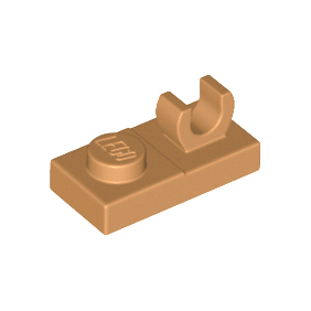 Medium Nougat Plate, Modified 1 x 2 with Open O Clip on Top