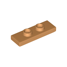 Medium Nougat Plate, Modified 1 x 3 with 2 Studs Double Jumper
