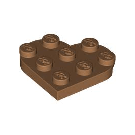 Medium Nougat Plate, Round 3 x 3 Heart