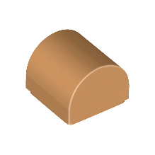 Medium Nougat Slope, Curved 1 x 1 x 2/3 Double