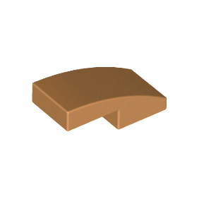 Medium Nougat Slope, Curved 2 x 1 x 2/3