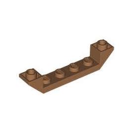 Medium Nougat Slope, Inverted 45 6 x 1 Double with 1 x 4 Cutout