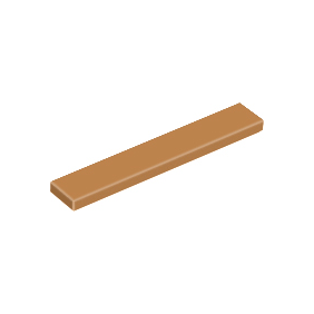 Medium Nougat Tile 1 x 6