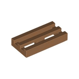 Medium Nougat Tile, Modified 1 x 2 Grille with Bottom Groove