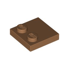 Medium Nougat Tile, Modified 2 x 2 with Studs on Edge