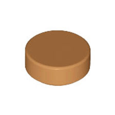 Medium Nougat Tile, Round 1 x 1
