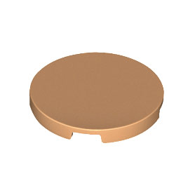 Medium Nougat Tile, Round 3 x 3