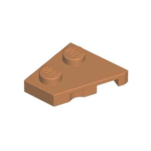 Medium Nougat Wedge, Plate 2 x 2 Left