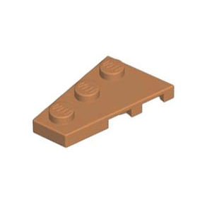 Medium Nougat Wedge, Plate 3 x 2 Left