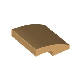 Medium Tan Slope, Curved 2 x 2 x 2/3