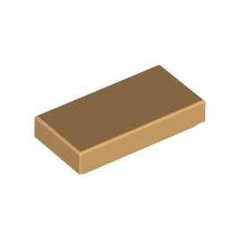 Medium Tan Tile 1 x 2